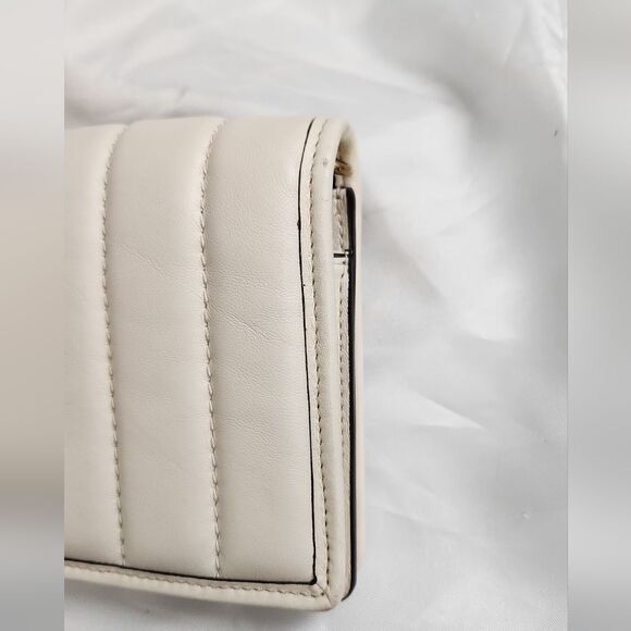 COACH Hayden Foldover Quilted Crossbody Clutch Bag in Chalk/Cream - Picture 12 of 13